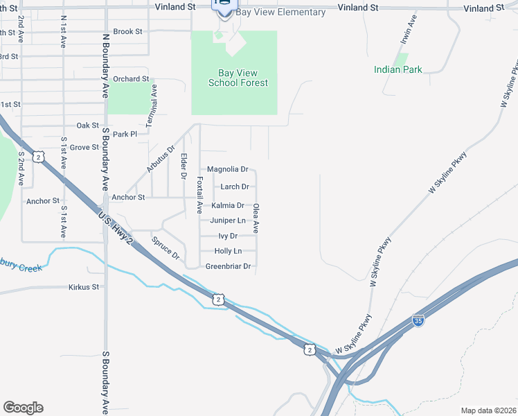 map of restaurants, bars, coffee shops, grocery stores, and more near 2 Kalmia Drive in Duluth