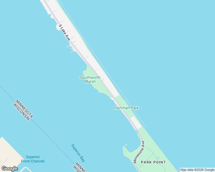 map of restaurants, bars, coffee shops, grocery stores, and more near 4218 Minnesota Avenue in Duluth