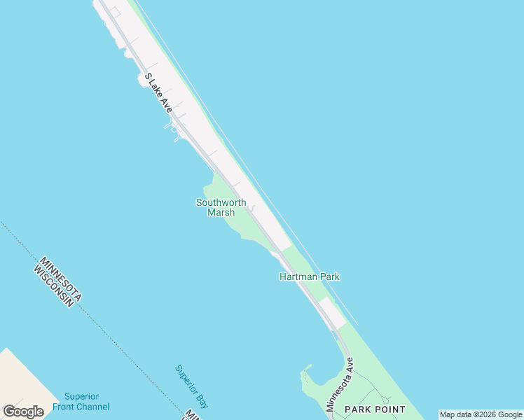 map of restaurants, bars, coffee shops, grocery stores, and more near 4218 Minnesota Avenue in Duluth