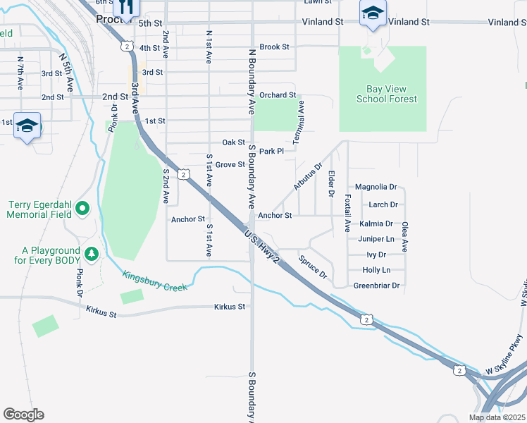 map of restaurants, bars, coffee shops, grocery stores, and more near 130 South Boundary Avenue in Duluth