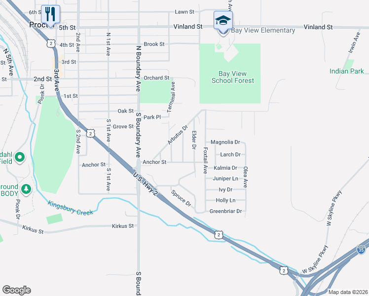 map of restaurants, bars, coffee shops, grocery stores, and more near 17 Elder Drive in Duluth