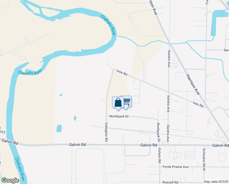 map of restaurants, bars, coffee shops, grocery stores, and more near 2012 Gallagher Road in Centralia