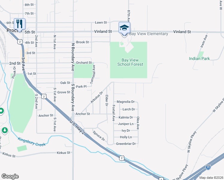map of restaurants, bars, coffee shops, grocery stores, and more near 2-18 Foxtail Avenue in Duluth