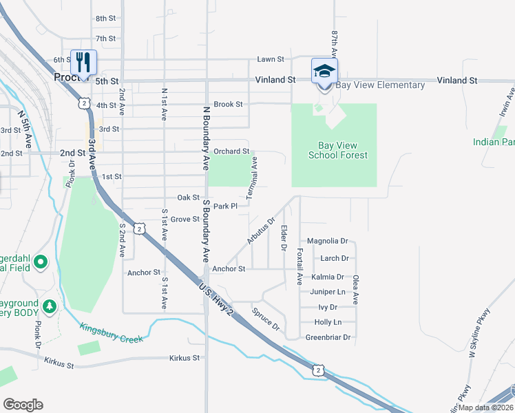 map of restaurants, bars, coffee shops, grocery stores, and more near 829 Boulevard Avenue in Duluth