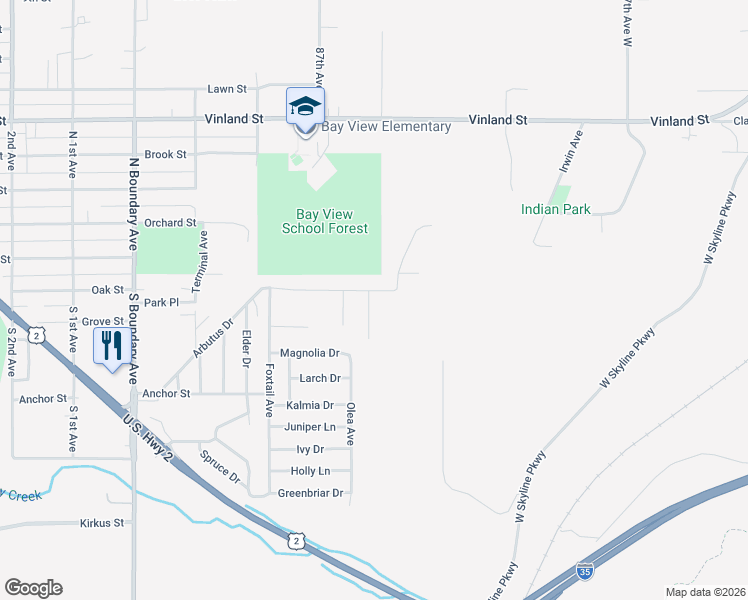 map of restaurants, bars, coffee shops, grocery stores, and more near 6 Olea Avenue in Proctor