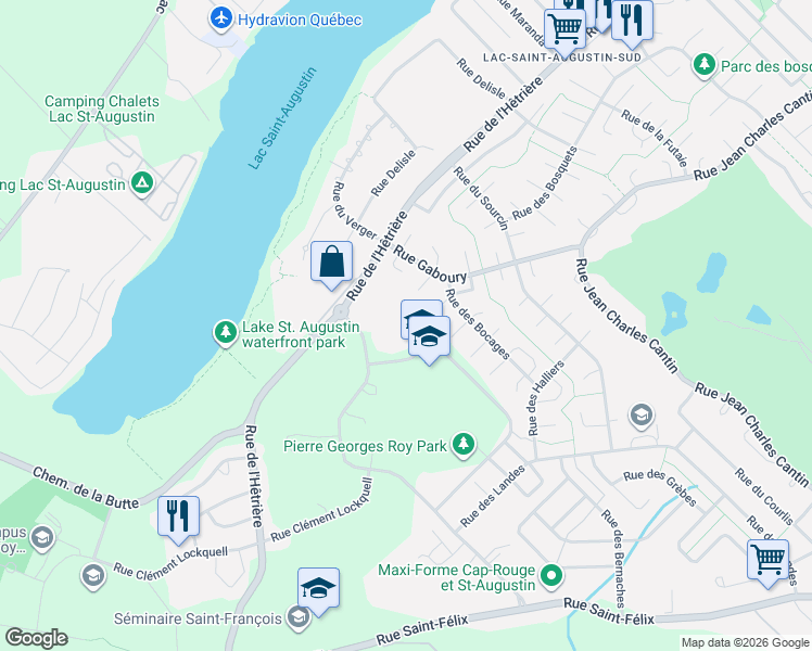 map of restaurants, bars, coffee shops, grocery stores, and more near 4984 Rue Lionel-Groulx in Saint-Augustin-de-Desmaures