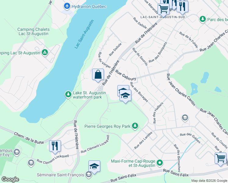 map of restaurants, bars, coffee shops, grocery stores, and more near 4974 Rue Lionel-Groulx in Saint-Augustin-de-Desmaures