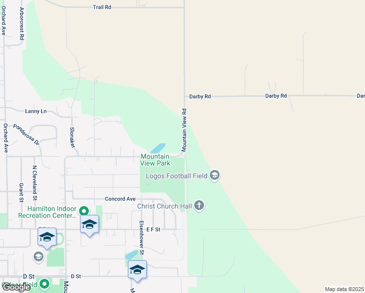 map of restaurants, bars, coffee shops, grocery stores, and more near 1191 North Mountain View Road in Moscow