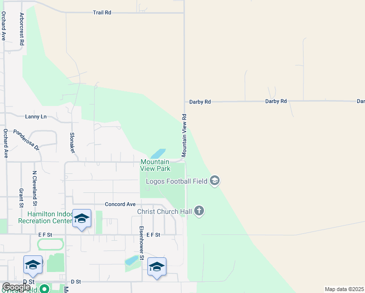 map of restaurants, bars, coffee shops, grocery stores, and more near 1191 North Mountain View Road in Moscow