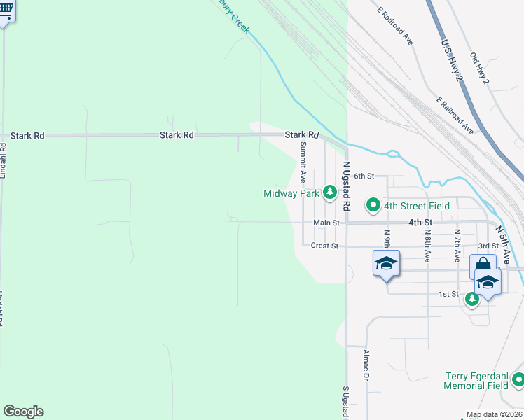 map of restaurants, bars, coffee shops, grocery stores, and more near 404 Summit Avenue in Duluth