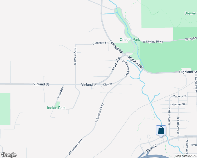 map of restaurants, bars, coffee shops, grocery stores, and more near 7322 Prince Street in Proctor