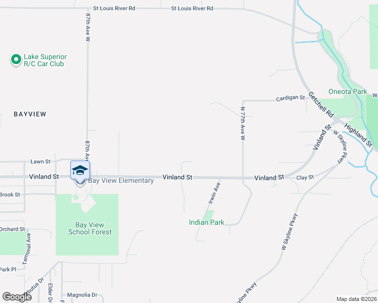 map of restaurants, bars, coffee shops, grocery stores, and more near 8029 Vinland Street in Proctor