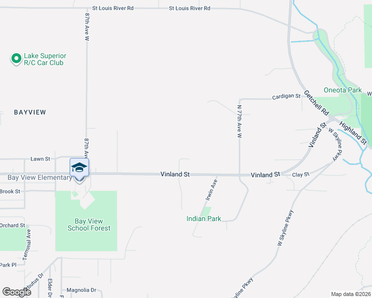 map of restaurants, bars, coffee shops, grocery stores, and more near 8029 Vinland Street in Proctor