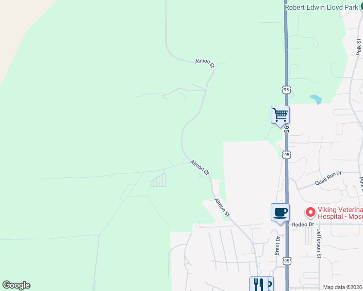 map of restaurants, bars, coffee shops, grocery stores, and more near 1500 Mix Road in Moscow