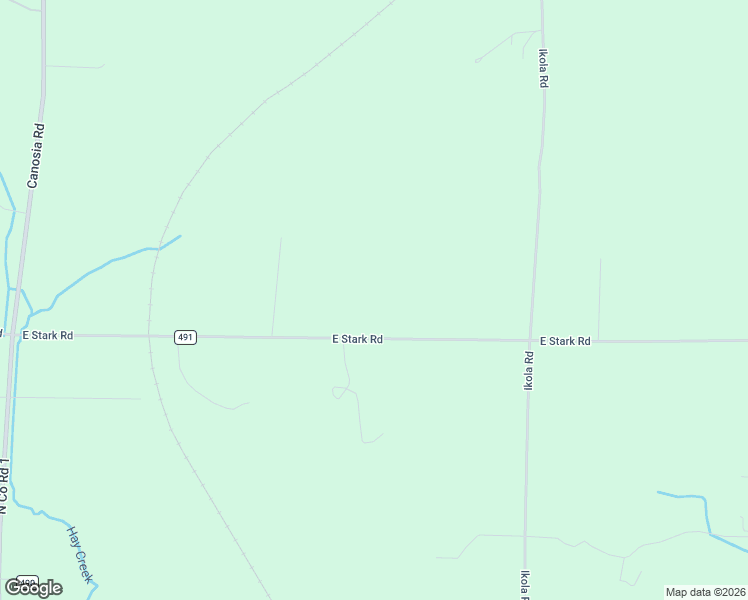 map of restaurants, bars, coffee shops, grocery stores, and more near 75 East Stark Road in Esko