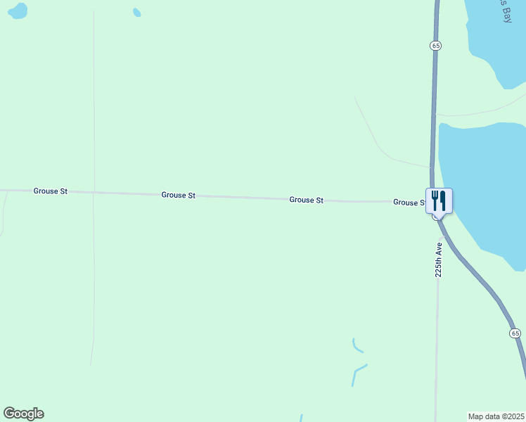map of restaurants, bars, coffee shops, grocery stores, and more near 22987 Grouse Street in McGregor