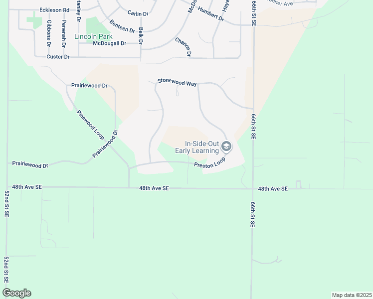 map of restaurants, bars, coffee shops, grocery stores, and more near 6150 Preston Loop in Burleigh