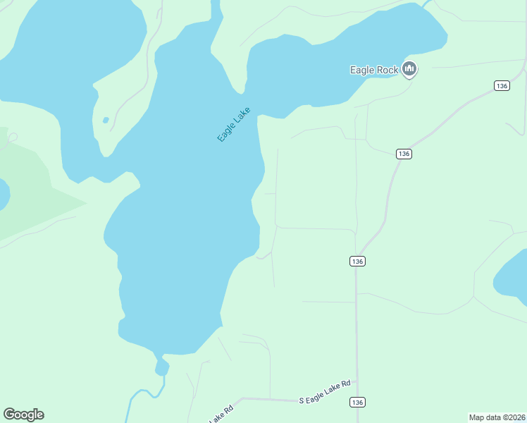 map of restaurants, bars, coffee shops, grocery stores, and more near 41525 East Eagle Lake Road in Fifty Lakes