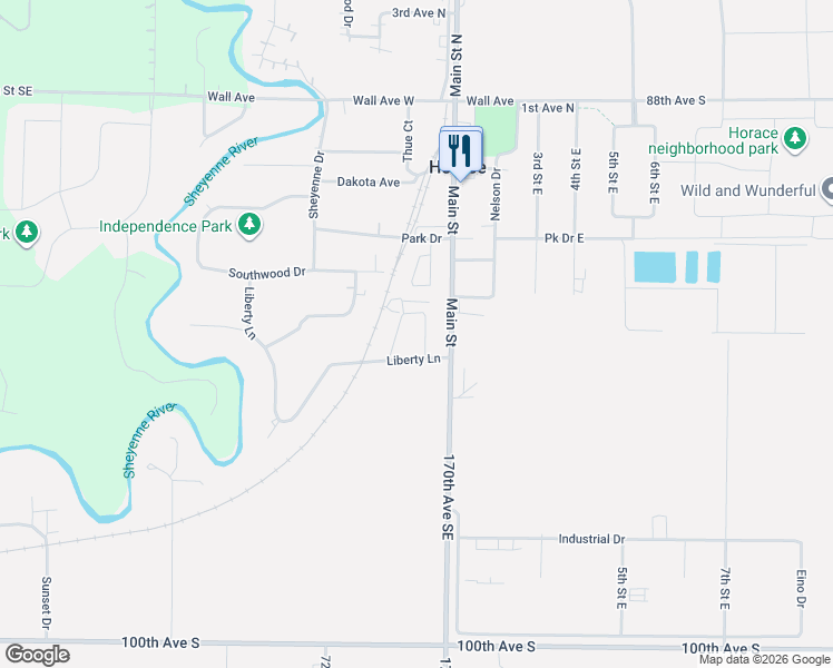 map of restaurants, bars, coffee shops, grocery stores, and more near 618 Willow Court in Horace