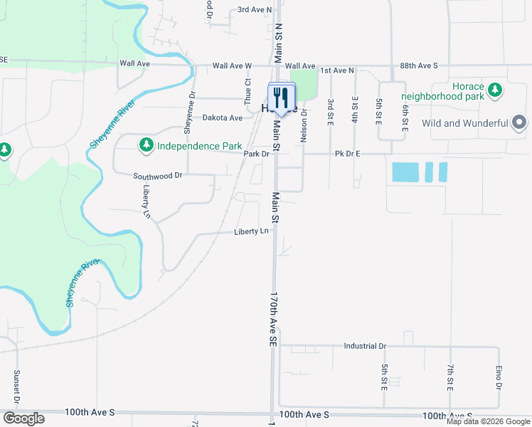 map of restaurants, bars, coffee shops, grocery stores, and more near 800-898 170th Avenue Southeast in Horace