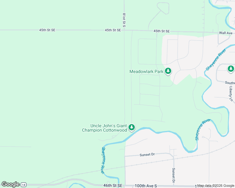map of restaurants, bars, coffee shops, grocery stores, and more near 9201 81st Street South in Horace