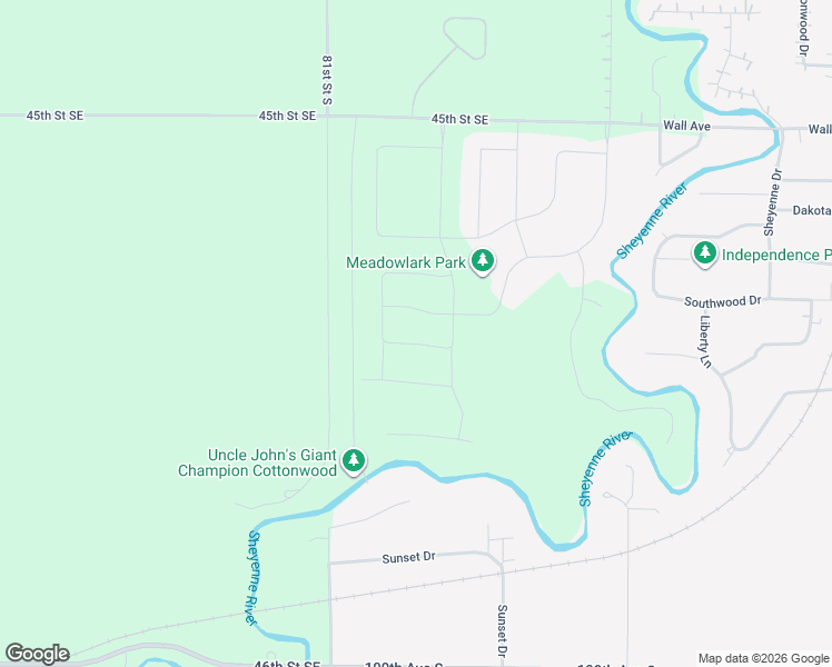 map of restaurants, bars, coffee shops, grocery stores, and more near 9201 81st Street South in Horace