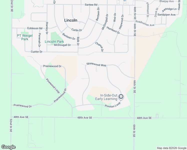 map of restaurants, bars, coffee shops, grocery stores, and more near 4295-4375 Stonewood Way in Bismarck