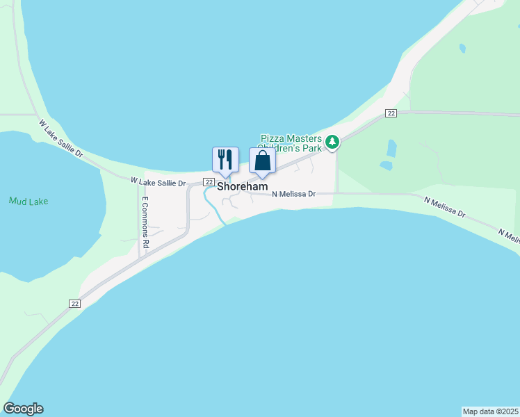 map of restaurants, bars, coffee shops, grocery stores, and more near 24295 North Melissa Drive in Detroit Lakes