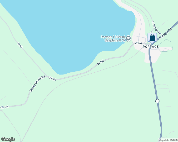 map of restaurants, bars, coffee shops, grocery stores, and more near 131 West Road in Portage Lake