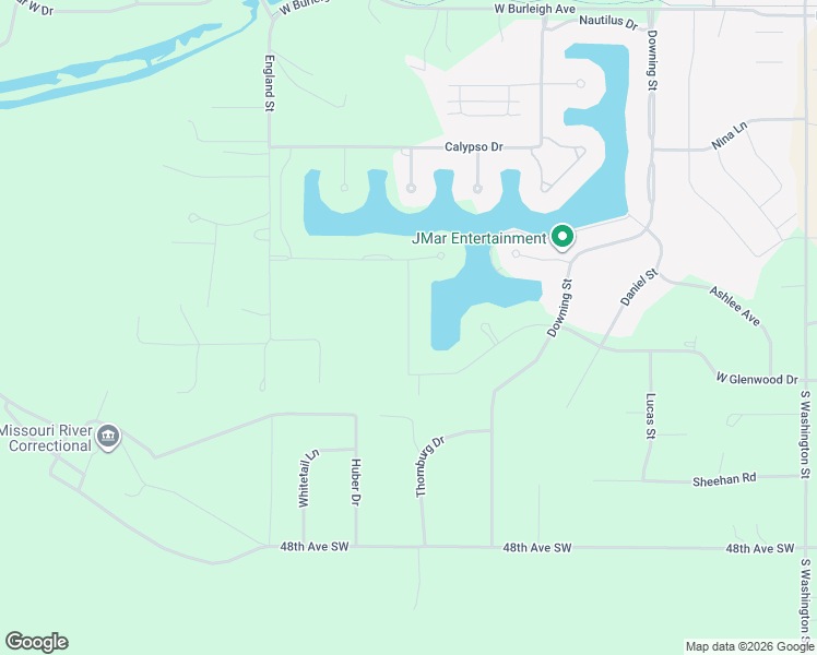 map of restaurants, bars, coffee shops, grocery stores, and more near Glenwood Drive in Bismarck