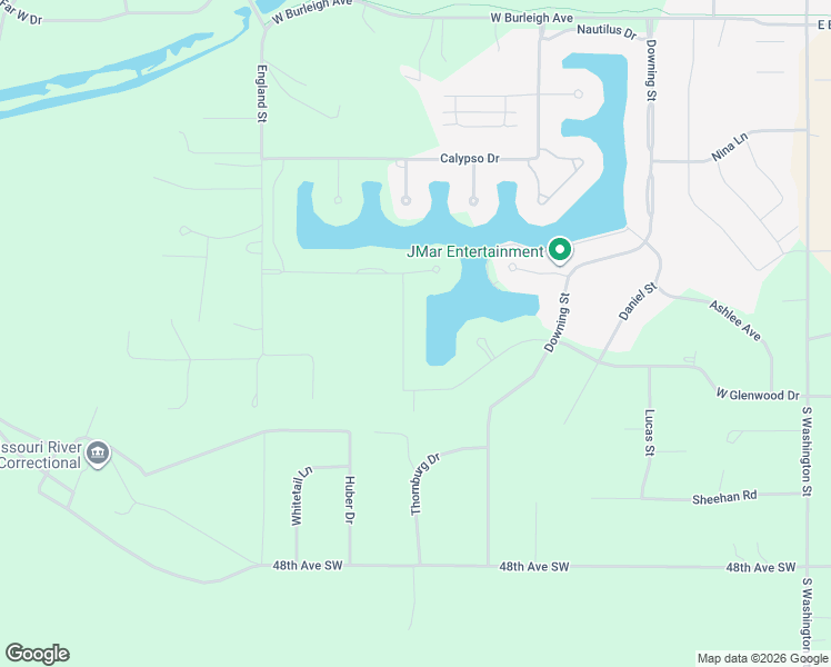 map of restaurants, bars, coffee shops, grocery stores, and more near Glenwood Drive in Bismarck