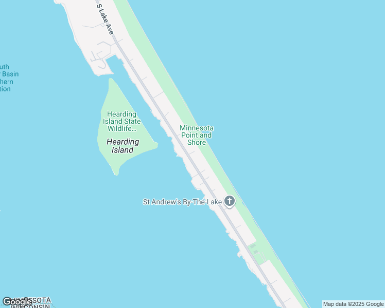 map of restaurants, bars, coffee shops, grocery stores, and more near 2501 25th Street South in Duluth