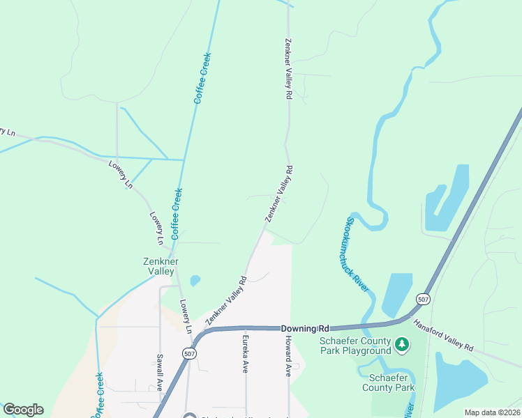 map of restaurants, bars, coffee shops, grocery stores, and more near 3110 Zenkner Valley Road in Centralia