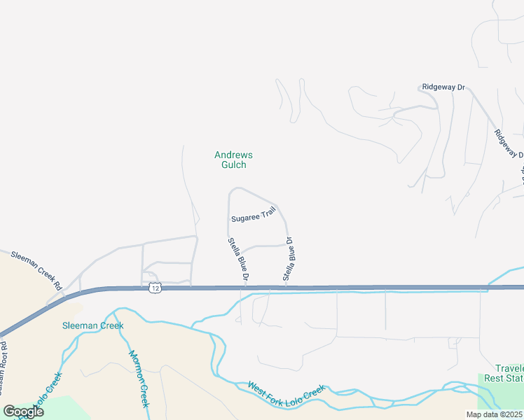 map of restaurants, bars, coffee shops, grocery stores, and more near 7800 Sugaree Trail in Lolo