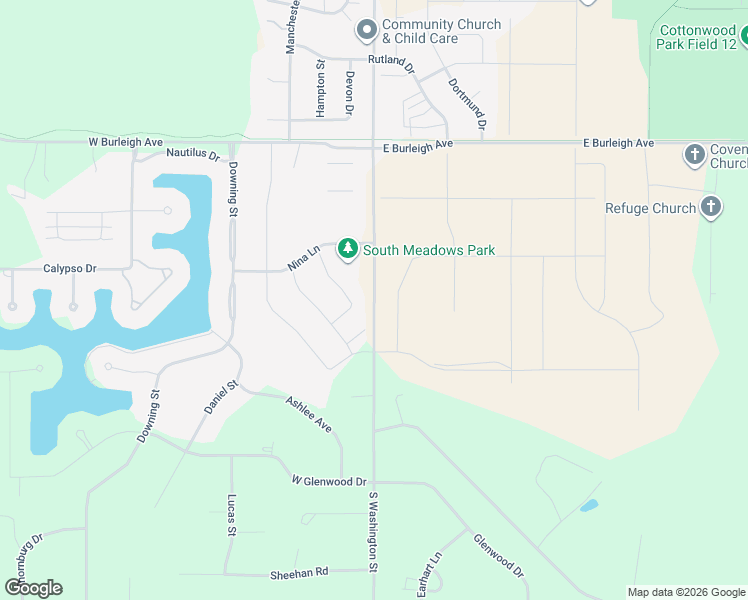 map of restaurants, bars, coffee shops, grocery stores, and more near 3845 South Washington Street in Bismarck
