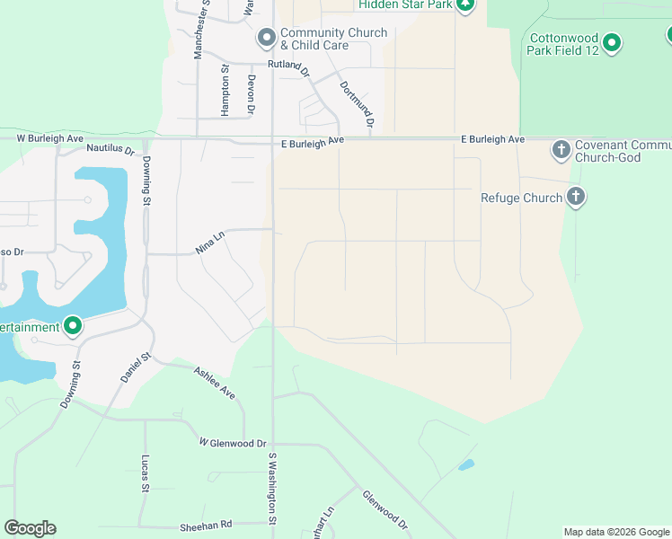 map of restaurants, bars, coffee shops, grocery stores, and more near 3845 South Washington Street in Bismarck