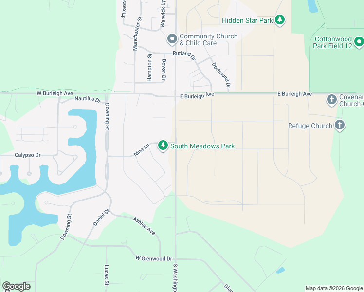 map of restaurants, bars, coffee shops, grocery stores, and more near 3715 South Washington Street in Bismarck