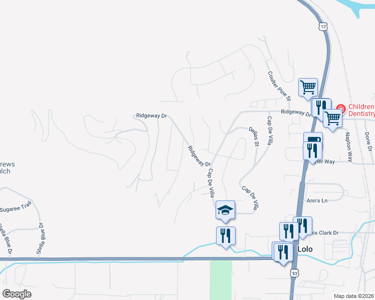 map of restaurants, bars, coffee shops, grocery stores, and more near 234 Cumberland Street in Lolo