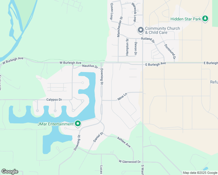 map of restaurants, bars, coffee shops, grocery stores, and more near 3701 Downing Street in Bismarck