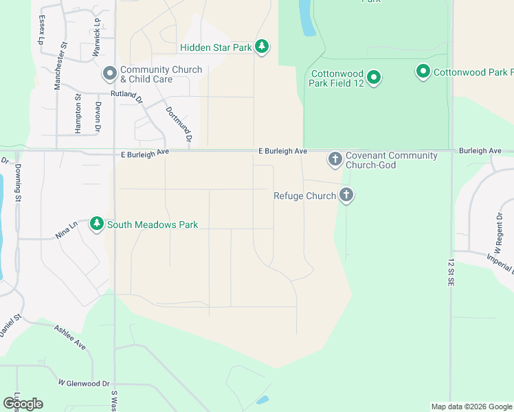 map of restaurants, bars, coffee shops, grocery stores, and more near 3612 High Plains Road in Bismarck