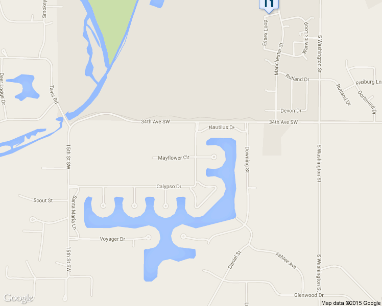 map of restaurants, bars, coffee shops, grocery stores, and more near 3506 Calypso Drive in Bismarck