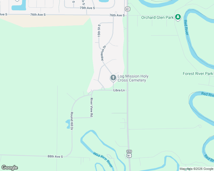 map of restaurants, bars, coffee shops, grocery stores, and more near 1411 81st Avenue South in Fargo