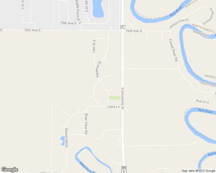 map of restaurants, bars, coffee shops, grocery stores, and more near 8016 Aquarius Drive in Fargo