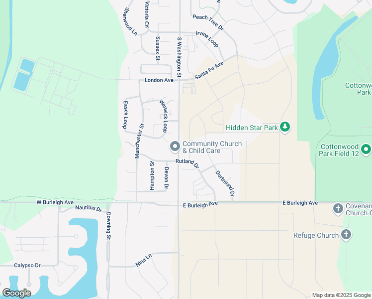 map of restaurants, bars, coffee shops, grocery stores, and more near 3101 Rutland Drive in Bismarck