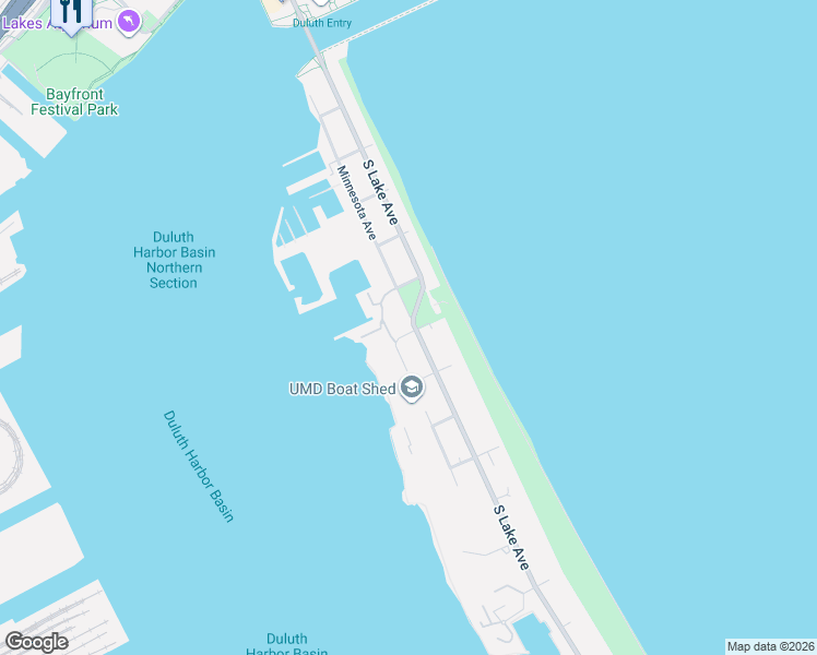 map of restaurants, bars, coffee shops, grocery stores, and more near 1223 Minnesota Avenue in Duluth