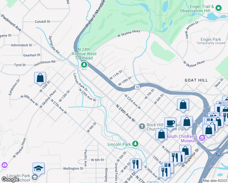 map of restaurants, bars, coffee shops, grocery stores, and more near 937 Piedmont Avenue in Duluth