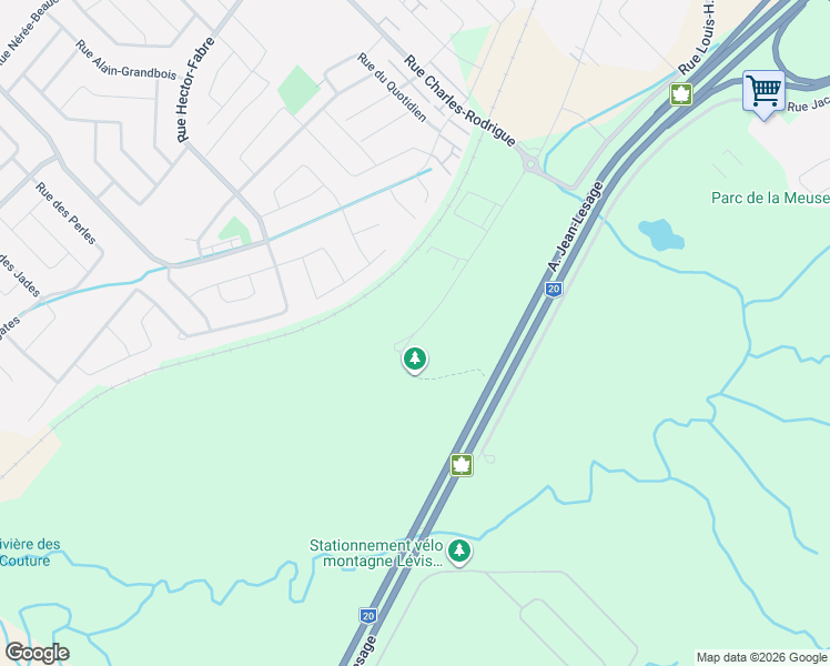 map of restaurants, bars, coffee shops, grocery stores, and more near 4705 Rue de la Pascaline in Lévis