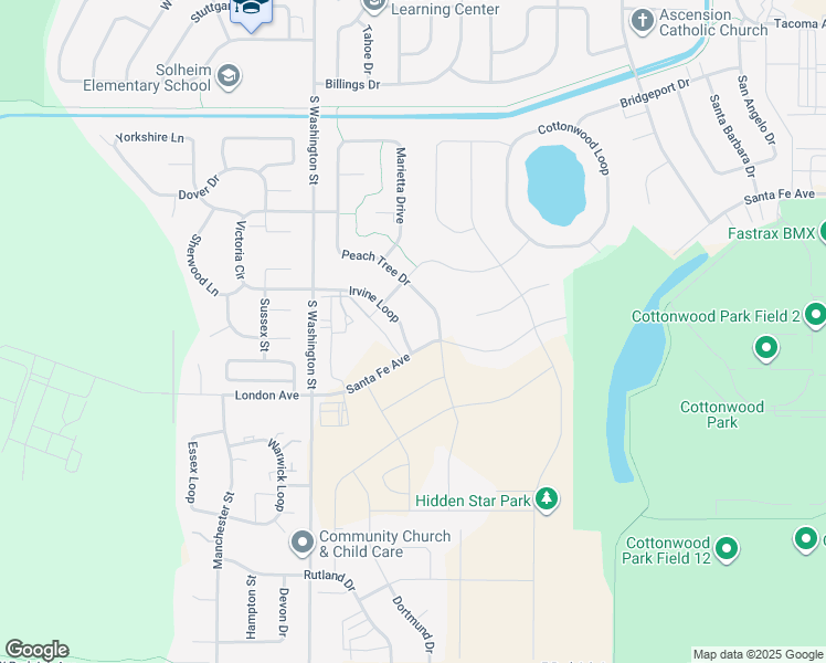 map of restaurants, bars, coffee shops, grocery stores, and more near 325 Irvine Loop in Bismarck