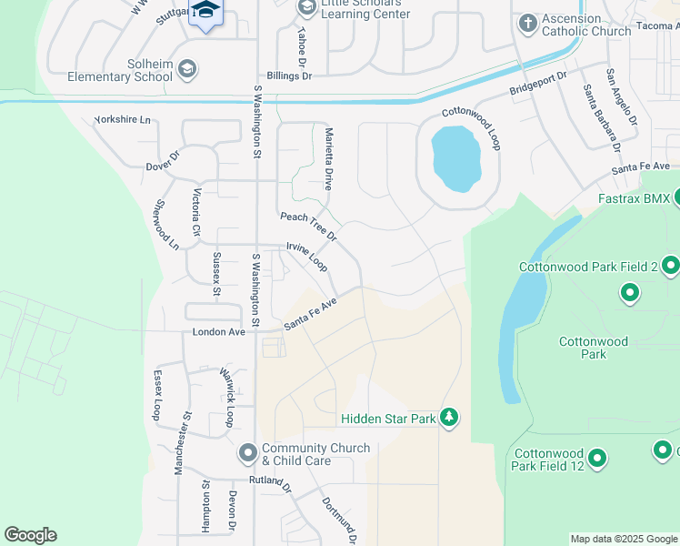 map of restaurants, bars, coffee shops, grocery stores, and more near 325 Irvine Loop in Bismarck