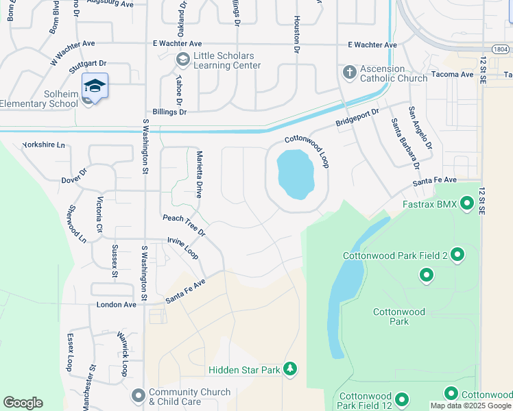 map of restaurants, bars, coffee shops, grocery stores, and more near 2201 Boston Drive in Bismarck